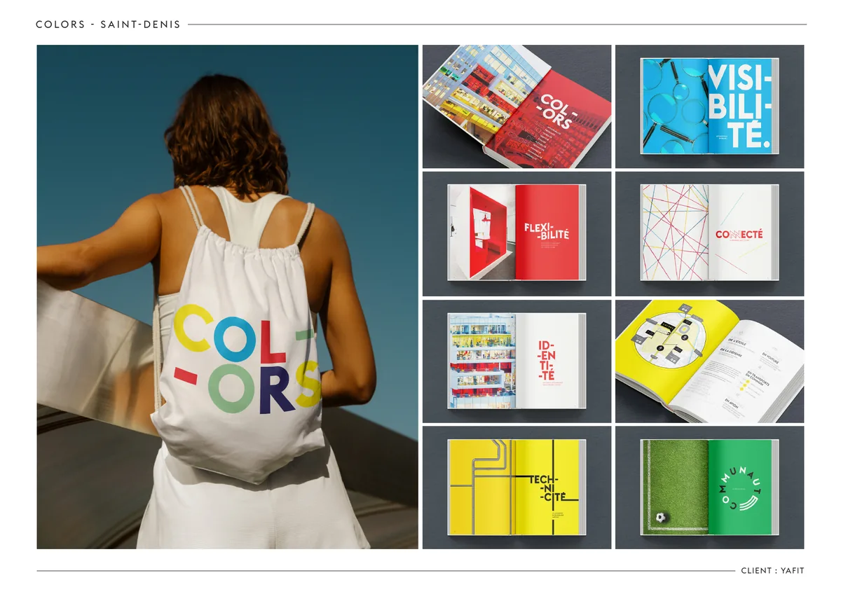 Colors Saint-Denis - brochure et déclinaisons Studio Giraud